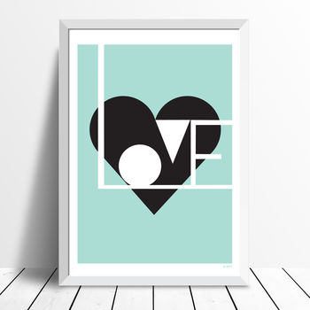 Love Art Print Available In Four Colours, 9 of 10