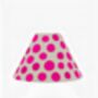 Hand Painted Linen Sustainable Lampshade Polka Dot, thumbnail 1 of 12