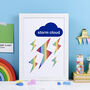 Rainbow Lightening Storm Cloud Art Print, thumbnail 1 of 4
