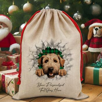 Personalised Christmas Soft Coated Wheaten Terrier Break Through, 6 of 10