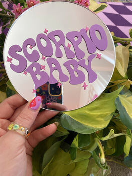 Scorpio Baby Star Sign Mirror, 2 of 3