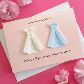 Will You Be My Maid Of Honour? Proposal Wedding Card, 3 of 3