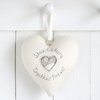 Personalised Hanging Heart Engagement Gift, 2 of 12