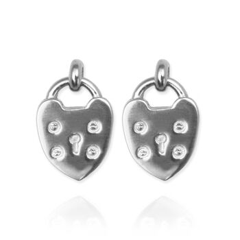 Padlock Heart Earrings, 2 of 12