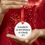 Personalised 'First Christmas' Ceramic Round Decoration, thumbnail 3 of 7