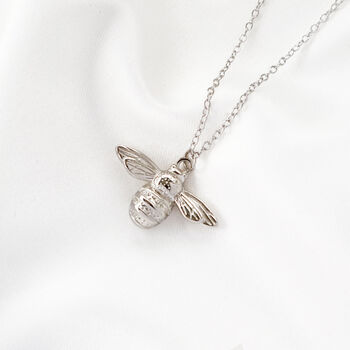 Queen Bumble Bee Necklace Silver, 7 of 7