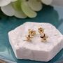 Dainty 9ct Gold Star Studs With Cubic Zirconia, thumbnail 1 of 2