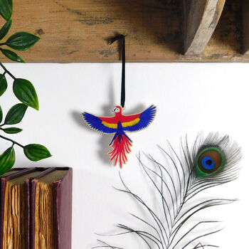 Parrot Wooden Hanging Decoration, 4 of 9