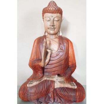 Large Hand Carved Buddha Statue Teaching Transmission, 2 of 6