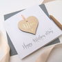 Mothers Day Personalised Wooden Heart Card, thumbnail 7 of 9