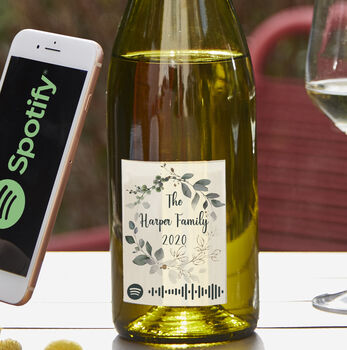 Personalised White Wine With Spotify Playlist, 4 of 4