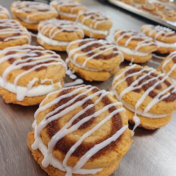 Vegan Cinnamon Swirl Cookie Sandwich – Cinnamon And Cream, 2 of 3