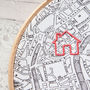 Personalised Cotton Embroidered Map Hoop, thumbnail 5 of 10