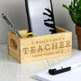 Personalised Worlds Teacher Best Mini Wooden Crate, thumbnail 1 of 2