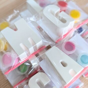 Diy Mini Painting Kit Personalised Initial Shape, 2 of 5