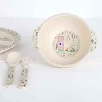 Bear Camp Breakfast Set With Personalised Bag, 3 of 5