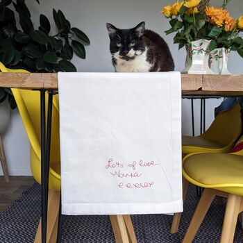 Personalised Tea Towel With Handwritten Message, 2 of 10