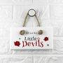 Personalised Halloween Little Devils Sign, thumbnail 1 of 6