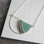 Silver Geometric Arc Necklace, thumbnail 5 of 7