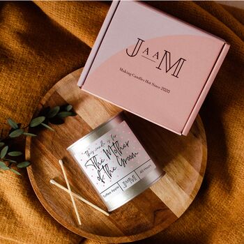 Mother Of The Groom Wood Wick Candle Gift, 5 of 5