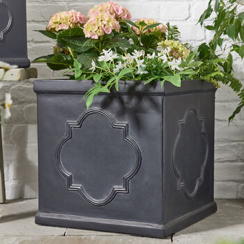 Monviso Black Embossed Planter, 5 of 7