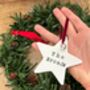 Personalised Clay Bauble Tree Decoration, thumbnail 2 of 4