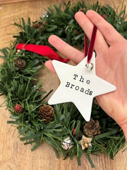 Personalised Clay Bauble Tree Decoration, 2 of 4