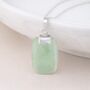 Personalised Sterling Silver Jade Rectangle Pendant Necklace, thumbnail 3 of 8