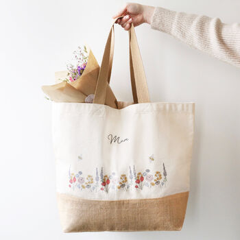 Personalised Wildflower Tote Bag, 6 of 9