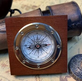 Personalised Vintage Style Nautical Compass, 3 of 6