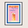 Retro Cocktail Malibu Bay Breeze Print, thumbnail 2 of 5