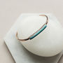Turquoise December Birthstone Rose/Gold Plated Bangle, thumbnail 4 of 5