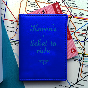 Ticket To Ride Personalised Oyster Travel Card Cover, 5 of 11