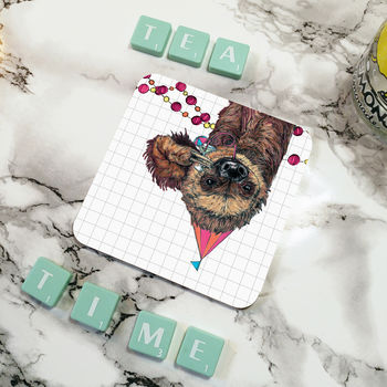 Party Sloth Drinks Coaster, 3 of 3