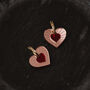 Sylvie Heart Charm Hoops, thumbnail 2 of 4