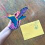 Hummingbird Recycled Greeting Card, thumbnail 2 of 5
