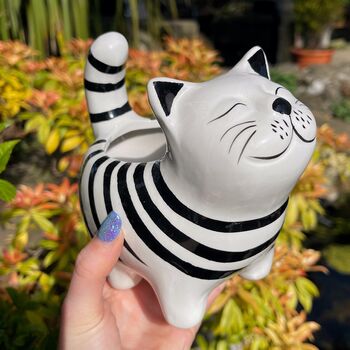 Ceramic Cat Small Planter, 5 of 10