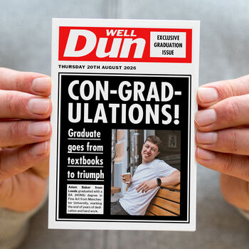Personalised Newspaper Graduation Card, 3 of 3