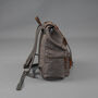 Canvas Backpack Rucksack With Leather Trims, thumbnail 7 of 10