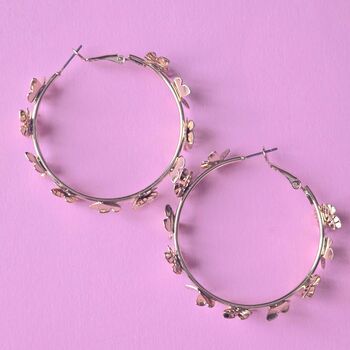 Butterfly Hoop Earrings, 3 of 5