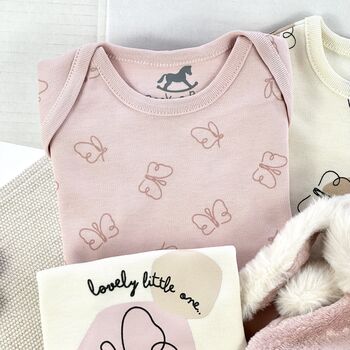 Butterflies And Bunny New Baby Girl Gift Set, 2 of 7