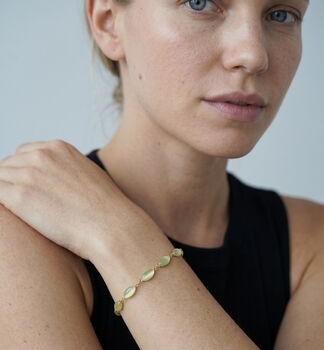Nekomeishi Green Semi Precious Cats Eye Bracelet, 2 of 5