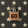 '60' Mini Cork Hip Flask Keyring | Special Birthday | 60th Birthday, thumbnail 1 of 2