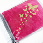 Personalised Velvet Butterfly Trail Make Up Bag Bag, thumbnail 3 of 12