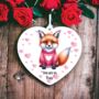 Personalised Fox Love Decoration, thumbnail 1 of 2