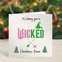 Personalised Wicked Themed Christmas Card, thumbnail 1 of 2