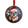 Bulldog In Santa Hat Suncatcher Decoration, thumbnail 6 of 6