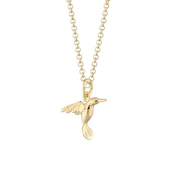 Hummingbird Necklace, Sterling Silver Or Gold Plated, 10 of 10