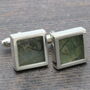 Vintage Stamp Cufflinks In Sterling Silver, thumbnail 9 of 10