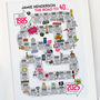 40th Birthday Personalised Print ‘Road To 40’, thumbnail 3 of 10